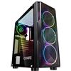 EMPIRE GAMING - Case PC da Gioco Diamond ARGB Mid-Tower ATX e ITX - Frontale con Motivo Diamond e Pareti Laterali in Vetro Temperato - 4 Ventole LED RGB Indirizzabile 120 mm - MB Sync