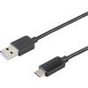 MKC Cavo USB 2.0 100W 4 metri con connettori tipo A - C, alta velocità 480Mbps, guaina PVC nero - MK-20.100.AC.4