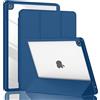 TXWLLIU Custodia per iPad 9a/8a/7a Generazione da 10,2 Pollici 2021/2020/2019 con Portapenne, Custodia Protettiva Ultra Sottile e Leggera, Sospensione/Riattivazione Automatica, Blu Scuro