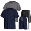 Essenclo Boys Clothing Sets Tagless Loose Athletic Performance Crew Neck T-Shirt and Short Outfits Size 3-16 (4 Piece Set)