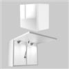 Milionmeblicom Mobilietto Pensile da Bagno Laura Salvaspazio Mobile da Parete Sospeso Armadietto Pieghevole con Apertura Telescopica Mobilietti Illuminazione a LED, Bianco Lucido, 39 x 45 x 23 cm