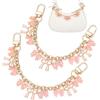 PH PandaHall 2pz Catena Decorativa per Borsa 20cm Catene per Borse con Ciondolo a Fiocco Rosa Smaltato con Fermagli Girevoli Catena di Ricambio per Borse Portachiavi