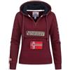 Geographical Norway Gymclass Lady - Felpa Donna Zip Hoodie Tasche - Pile Donna Maglione Manica Lunga Giacca Cappuccio - Abito Ideale Primavera Estate Autunno Inverno Stagione