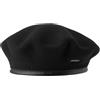 Kangol Berretto Basco Monty Donna/Uomo - baschetto in Lana con pistagna Estate/Inverno Inverno - M (56-57 cm) Nero