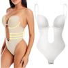 HAIZHI Backless Body Shaper Deep V-V-Reggiseno da donna, senza schienale Shapewear profondo U tuffo senza cuciture perizoma completo