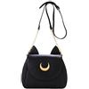 Binnan Tracolla Singola Messenger Lato Orecchie di Gatto Carine con Segno di Luna Borsa a Spalla Donna Nero