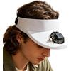 Generico Visiera Parasole Con Ventola Visiera Regolabile Ricaricabile Traspirante | Cappelli Da Donna Estivi Per Outdoor Campeggio Giardino Escursionismo Lavoro Viaggio Spiaggia Sport