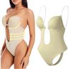 HAIZHI Backless Body Shaper Deep V-V-Reggiseno da donna, senza schienale Shapewear profondo U tuffo senza cuciture perizoma completo