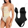 HAIZHI Backless Body Shaper Deep V-V-Reggiseno da donna, senza schienale Shapewear profondo U tuffo senza cuciture perizoma completo