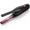 Yanmis Ferro Stiro a Matita, Bigodino Piccolo per Capelli Corti, Frangia e Tagli Pixie, Piastra per Capelli Viaggio Senza Fili con Semplice Controllo della Temperatura (BLACK)