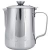 Greensen Brocca per Schiuma di Latte, Brocche Fumanti da 6,1 Once ~ 23,99 Once in Acciaio Inox Tazza da Caffè Tazza Brocca per Schiuma di Latte Brocca da Caffè con Coperchio per Macchine da Caffè(600 ml)