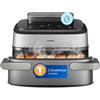 Philips Airfryer 5000 - Friggitrice ad aria, Cestello Flexi da 9.5L, Vapore | Cestello con divisore removibile, Steamfry ad aria o vapore, Pulizia automatica SteamClean, Ceramica PFAS Free (NA565/00)