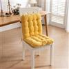 Generic Cuscino Seduta Con Schienale 40x80 Cm, Con Lacci Regolabili E Cerniera, Per Giardino, Cucina E Soggiorno, Morbido E Imbottito, Rivestimento Rimovibile(Yellow)