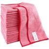 IDEA HOME Panni Microfibra 24 Pezzi - Panni per la Pulizia 30x30cm - Panni per la Polvere - Riutilizzabile Panni Multiuso per Casa, Cucina - Rosso