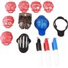VBESTLIFE Kit Allineamento SegnaPalla da Golf 12 Pezzi con 6 Stampini 3 | 6 modelli di ball liner e 3 line liner, 3 pennarelli a colori misti in blu rosso , ABS con mini formato portatile