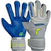 Reusch Attrakt Fusion Guardian, Guanti da Portiere, Vapor Gray-Safety Yellow-Deep Blue