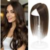 Ohobloom Hair Brown Human Hair Topper For Women,Marrone Accessorio Per Capelli Sottili, Per Capelli Veri E Propri, Da Donna, 360° 3D, Per Capelli Umani Da Donna, Per L'aggiornamento Della Base Per Capelli