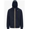 K-Way Rainer Blue Depth Pure Felpa Tech Zip Cappuccio Uomo