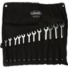 Vigor V6752/12 - Set di chiavi combinate a cricchetto (doppio snodo, meccanismo a cricchetto dentato sul lato dell'anello, 12 pezzi in pratica borsa arrotolabile), colore: Argento