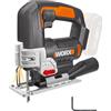 WORX WX543.9 Seghetto alternativo 20 V, senza batteria e caricabatterie | Sega professionale con adattatore di aspirazione, ideale anche per tagli obliqui, capacità di taglio 80/18/8 mm, PowerShare