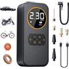 Rizeola Compressore Aria Portatile Auto, 8000mAh Mini Compressore a Batteria 150 PSI (10,3Bar), Pompa per Pneumatici a Gonfiaggio Rapido per Auto, Bicicletta, Palloni