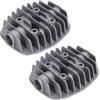 Fafeicy Testata cilindro compressore aria doppio 42 x 42 mm 2 pezzi | Alluminio pressofuso, azionamento pneumatico, filettature G1/2 e G3/8, ricambio per modelli 2.5P 3P 5P 6P