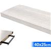 BAKAJI Mensola Parete Rettangolare Scaffale 40x25x4cm Libreria Legno MDF Bianco