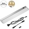 BAKAJI Lampada Luce Sottopensile 60 cm Mobili Cucina Armadio Barra 60 LED in Alluminio