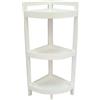 BAKAJI Libreria Scaffale Angolare 3 Ripiani Multiuso Scaffalatura Angolo Colore Bianco