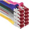 1aTTack.de 3.0m CAT6 Cavo di rete LAN RJ45 1000 Mbit, 10 pezzi - 10 colori | S-FTP, cavo patch Ethernet, cavo LAN, per router, switch, modem, DSL, Internet, Wi-Fi e patch panel
