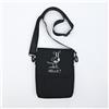 Snoopy Borsa a tracolla Snoopy Passport nera impermeabile organizer da viaggio 18x13 cm