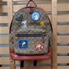 COACH Zaino Coach Peanuts Canvas marrone arancione snoopy adesivo bordo in pelle