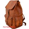 Fatto a mano Handmade Borsa Zaino In Pelle Marrone Vintage Uomo 16x8x8, 18x9x9, 20x10x10