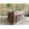 Fatto a mano Vera Pelle Unisex Marrone Articoli Per L'Igiene Viaggi Borsa Nuova Impermeabile