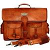 Fatto a mano Borsa In Pelle Diestressed GVB Per Laptop Da Uomo Con Spalla E Crossbody 18"
