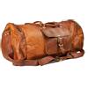 Fatto a mano 30" Duffle Da Viaggio In Vera Pelle Goathide Marrone Carry On Weekender USA