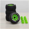 4 Pezzi Pneumatici RC con Mozzi Rossi Fuoristrada Pneumatici con Cerchione