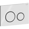 Geberit Placca di Comando Sigma 50 Round Vetro Bianco Lucido Con Anello Desing Nero Cromo Per Cassetta Geberit - 115.651.SI.1