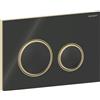 Geberit Placca di Comando Sigma 50 Round Vetro Nero Lucido Con Anello Desing Oro Rosso Per Cassetta Geberit - 115.652.SJ.1