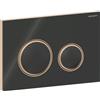 Geberit Placca di Comando Sigma 50 Round Vetro Nero Lucido Con Anello Desing Oro Rosso Per Cassetta Geberit - 115.650.SJ.1