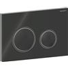 Geberit Placca di Comando Sigma 50 Round Vetro Nero Lucido Con Anello Desing Nero Cromo Per Cassetta Geberit - 115.651.SJ.1