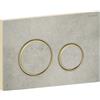 Geberit Placca di Comando Sigma 50 Round Effetto Cemento Con Anello Desing Ottone Per Cassetta Geberit - 115.652.JV.1