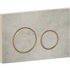 Geberit Placca di Comando Sigma 50 Round Effetto Cemento Con Anello Desing Oro Rosso Per Cassetta Geberit - 115.650.JV.1