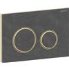 Geberit Placca di Comando Sigma 50 Round Ardesia Mustang Con Anello Desing Ottone Per Cassetta Geberit - 115.652.JM.1
