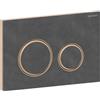 Geberit Placca di Comando Sigma 50 Round Ardesia Mustang Con Anello Desing Oro Rosso Per Cassetta Geberit - 115.650.JM.1