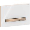Geberit Placca di Comando Sigma 50 Square Bianca Con Tasti Oro Rosso Per Cassetta Geberit - 115.670.11.2
