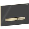 Geberit Placca di Comando Sigma 50 Square Nero Lucido Con Tasti Ottone Spazzolato Per Cassetta Geberit - 115.672.DW.2
