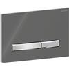Geberit Placca di Comando Sigma 50 Square Vetro Fumè a specchio Con Tasti Cromo Spazzolato Per Cassetta Geberit - 115.788.SD.2