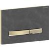 Geberit Placca di Comando Sigma 50 Square Ardesia Mustang con Tasti Ottone Spazzolato Per Cassetta Geberit -115.672.JM.2