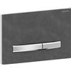 Geberit Placca di Comando Sigma 50 Square Ardesia Mustang con Tasti Cromo Spazzolato Per Cassetta Geberit - 115.788.JM.2